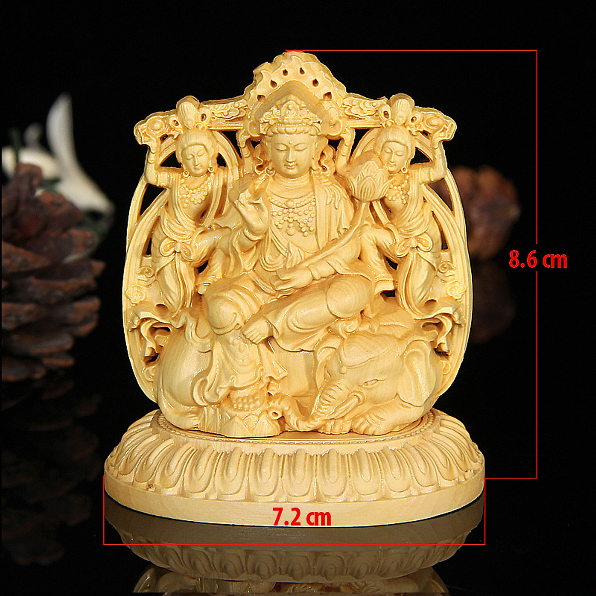 Mẫu tượng Phật Phổ Hiền Bồ Tát bằng gỗ
