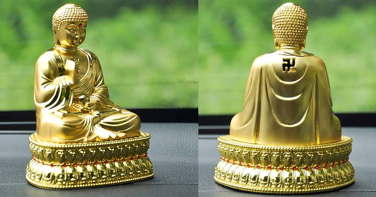 Tượng Phật để xe ô tô mang ý nghĩa cầu bình an, lái xe an toàn