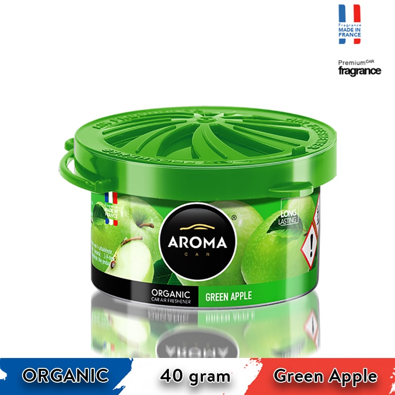 Sáp thơm ô tô Aroma Organic Green Apple mùi táo Pháp