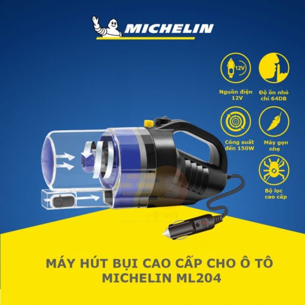 Máy Hút Bụi Ô Tô Michelin ML204 Cao Cấp