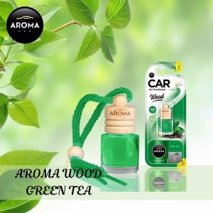 Tinh dầu treo xe ô tô Aroma Car Wood - Green Tea - Pháp