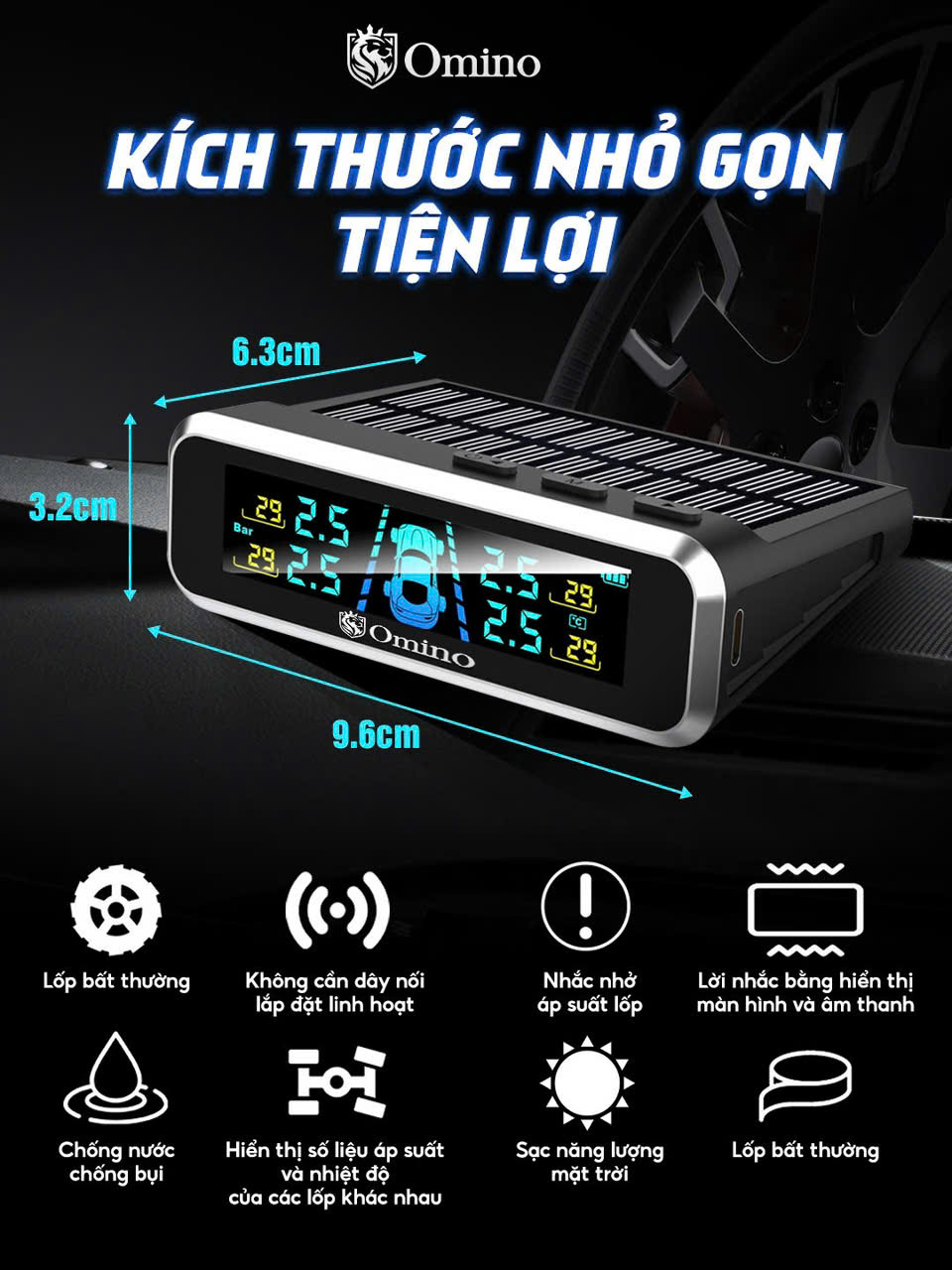 Cảm biến áp suất lốp omino